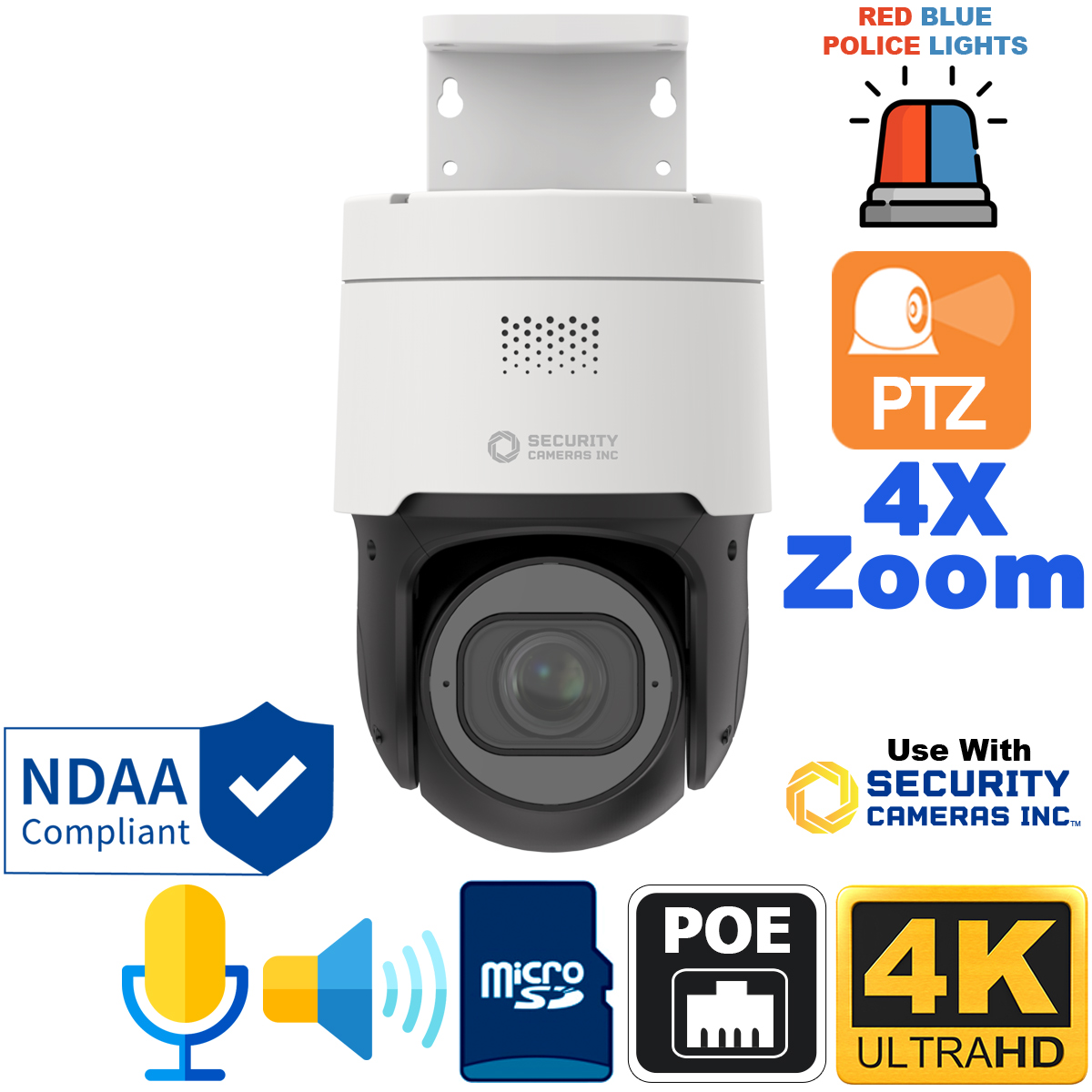 Best PTZ camera for Blue Iris - SCI 8MP PTZ Camera SC4KPTZAD