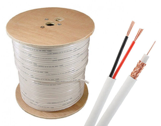1000ft CCTV Siamese Cable RG59U with 18/2 Power, White