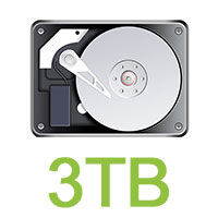 3TB SATA Hard Drive for use in Security DVR NVR Recorders