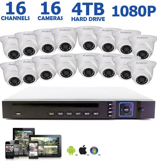 16 channel security camera fashion system