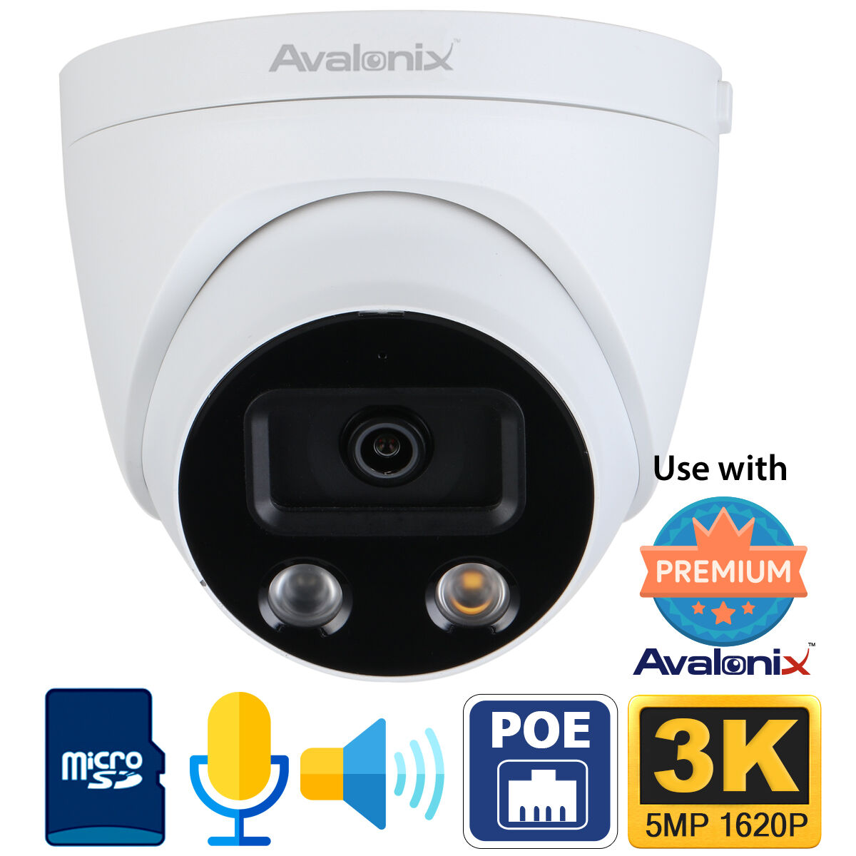 Two-Way Audio Smart Security Camera, Outdoor 5MP, Theft Deterrent