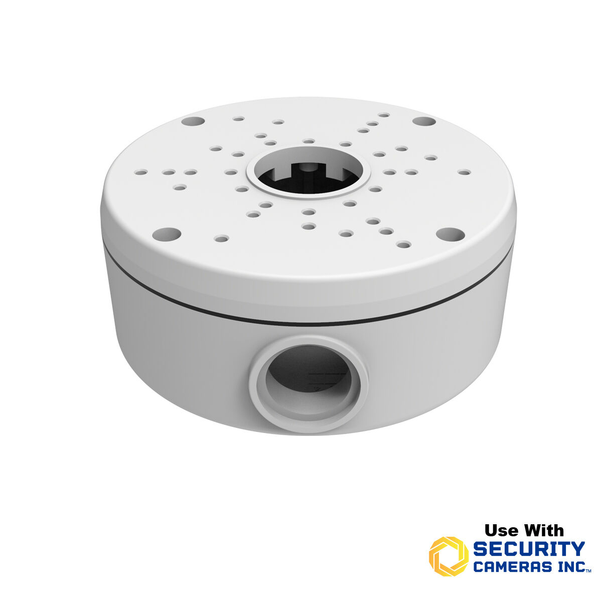 Junction Box for Motorized Lens Bullet and Dome Cameras, White
