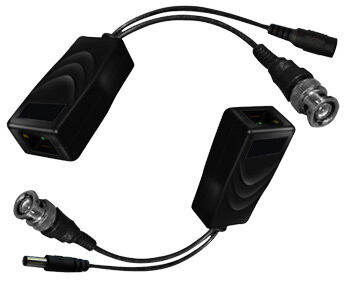 CCTV Video Balun with Power, Passive, Pair