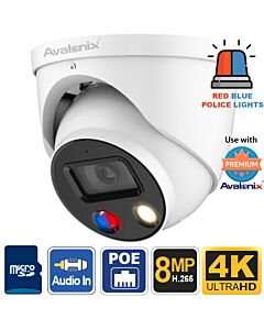 4K Police Light Active Deterrence Camera