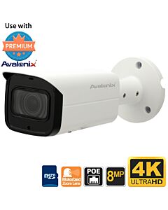 4K 8MP Security Camera Bullet, 4X Zoom