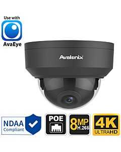 Vandal Resistant 4K PoE Dome Camera, IP4K1D28
