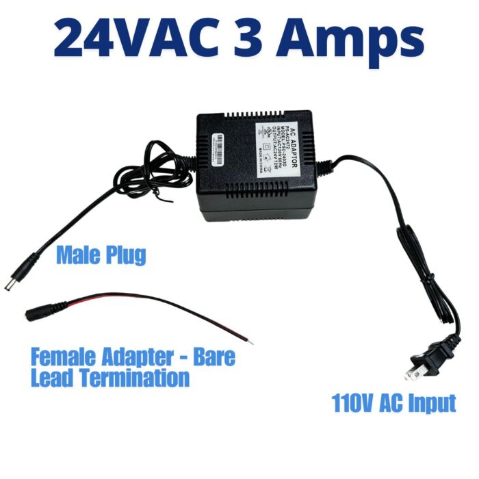 24V AC Power Supply for CCTV and PTZ Cameras, 20VA 40VA 60VA