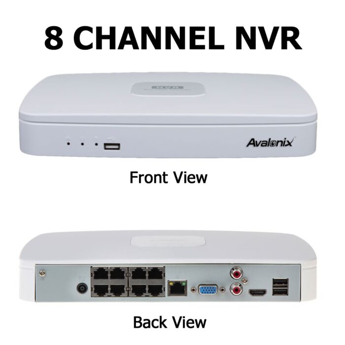 Channel IP NVR System, 4MP Turret Dome Cameras with Audio