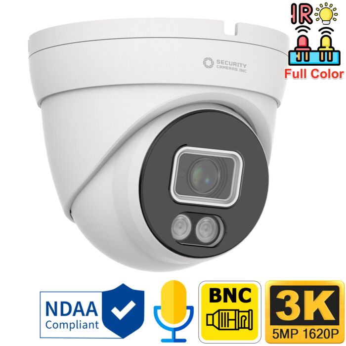 5MP Full Color Night Vision Analog Turret Dome Camera