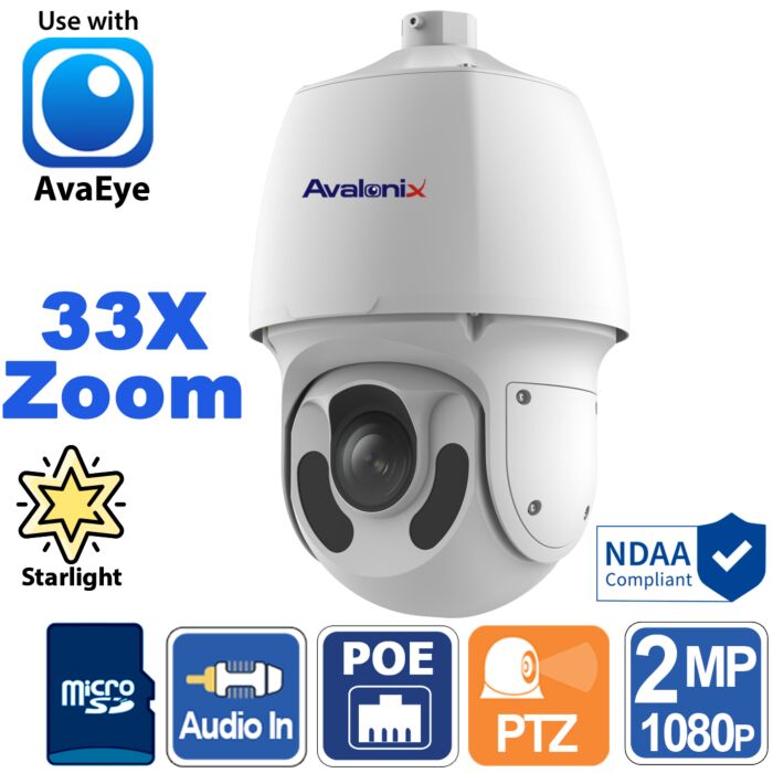 Outdoor 1080P High Speed Dome Camera with 33X Zoom Lens, Deep
