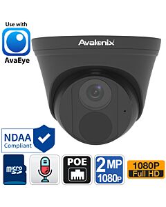 1080P PoE Turret Camera, Mic, Weather Resistant