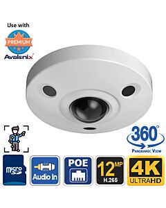360 degree view 12MP Fisheye Camera