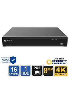16 Channel PoE NVR, NDAA Compliant by Security Cameras Inc