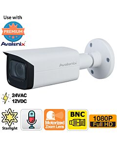 1080P Analog Security Camera, Long Range Night Vision, 5X Zoom