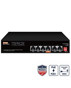 4 Port PoE Switch with Extended PoE- AvaEye