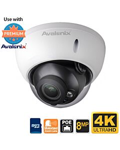 Vandal Proof 4K Dome Camera with 4X Zoom