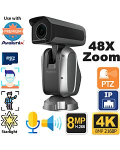 4K Super Long Range Night Vision PTZ IP Camera, 48X Zoom