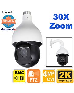 2K 4MP Analog PTZ Camera with 300ft Night Vision