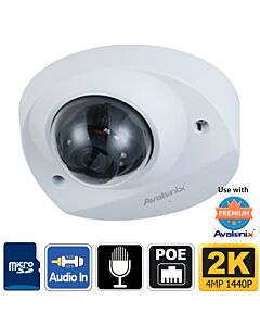 4MP 2K IP Camera, Audio, Flush Mount