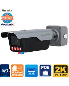 Long Range 4MP ANPR License Plate Recognition Camera, Avalonix Premium