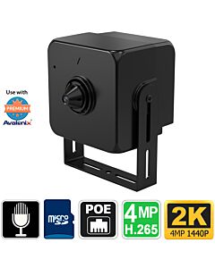 PoE Pinhole Lens Hidden Security Camera, Wide Angle