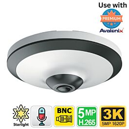 180 Degree and 360 Degree Wide Angle Dome Camera 5MP 3K