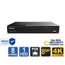 SCNVR8E 8 Channel 4K PoE NVR | Security Cameras Inc