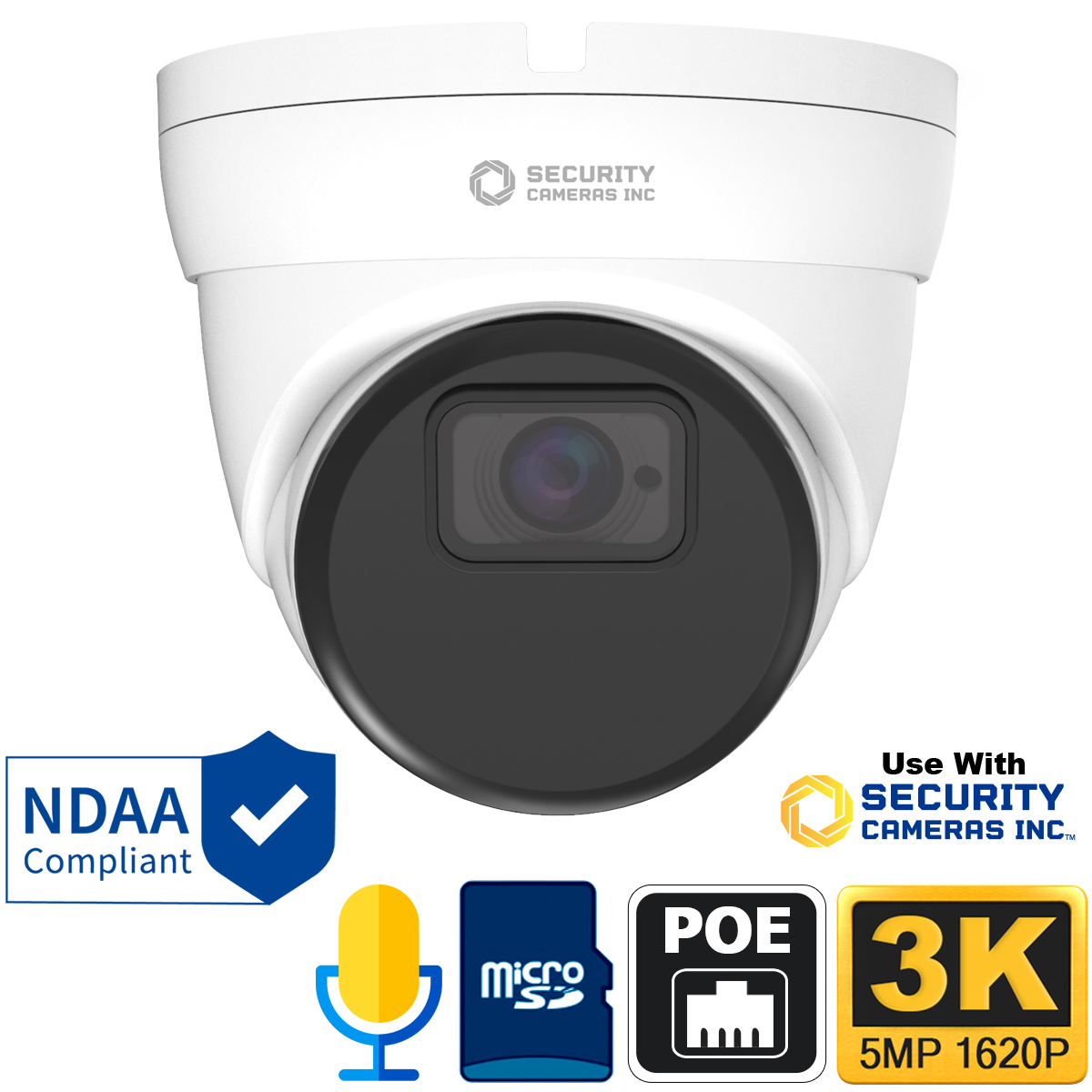 Best affordable turret security camera without a subscription - SCI 5MP Turret Camera SC5T