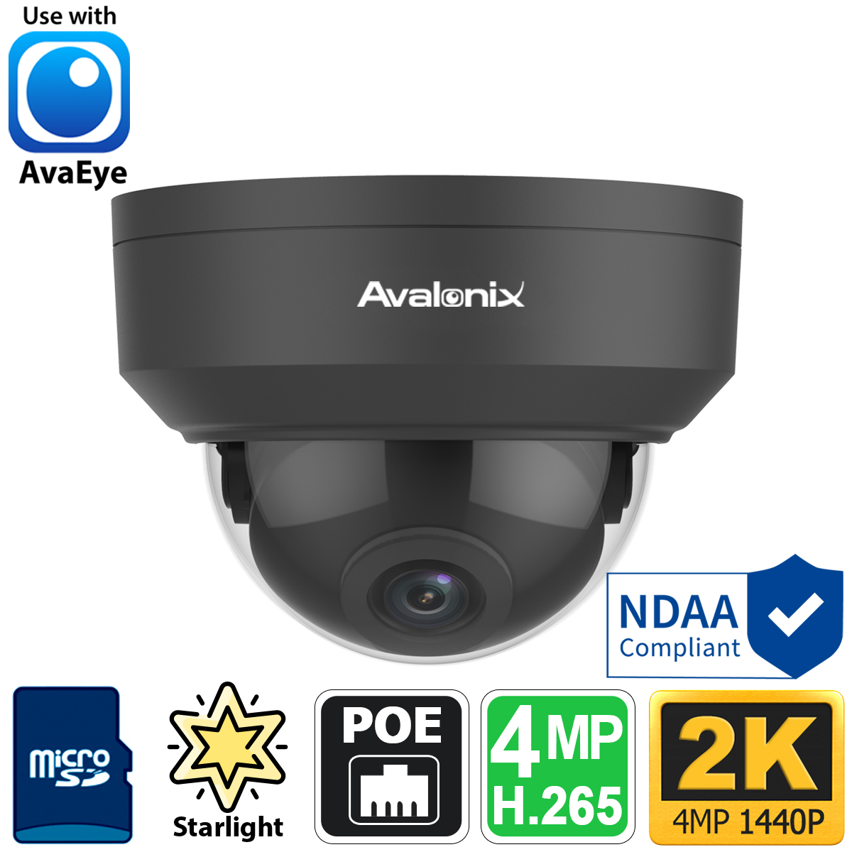 Best for Retail Stores and Offices - AvaEye 4MP Dome Camera IP2KDE