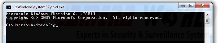 type ipconfig in command prompt