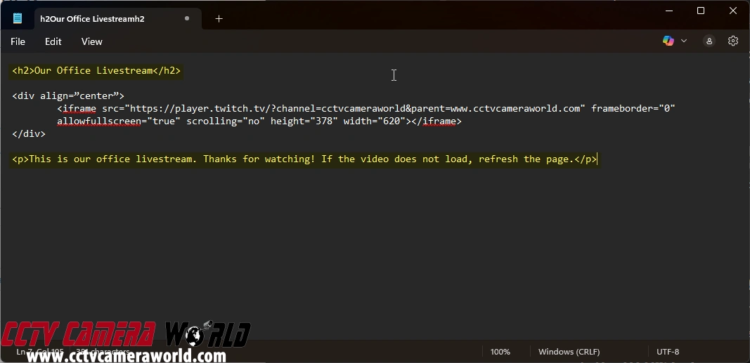 Consider adding a heading and some text around the embed