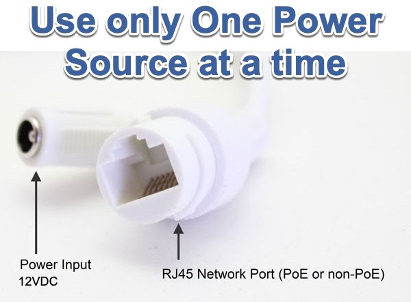 Only use one power source at a time.