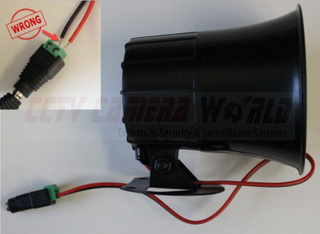 siren with wired terminal
