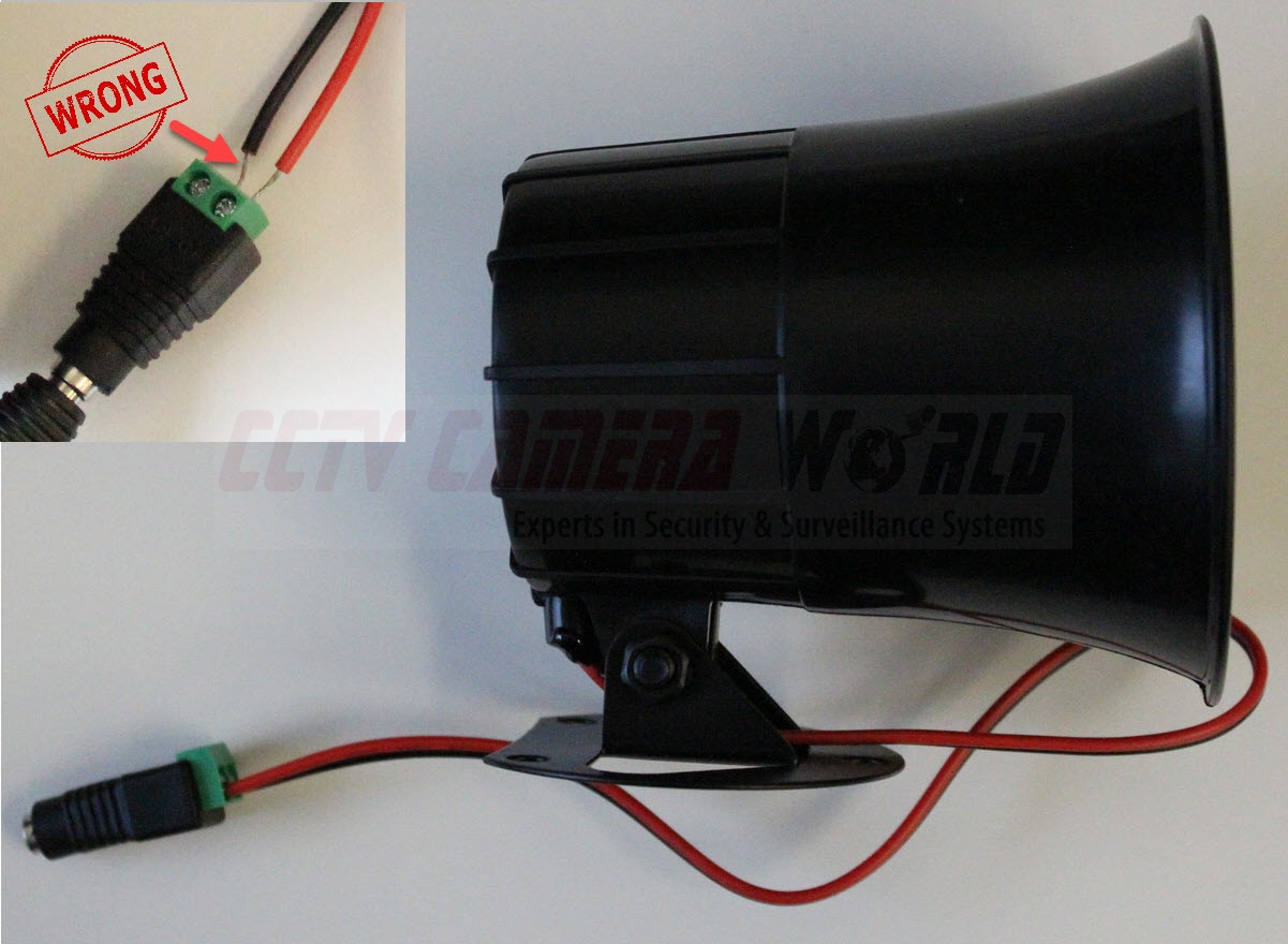 siren with wired terminal