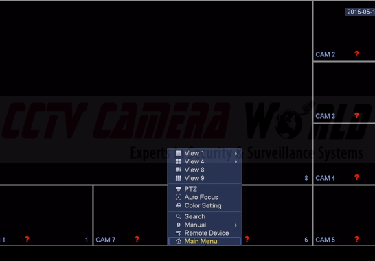 Click Main Menu