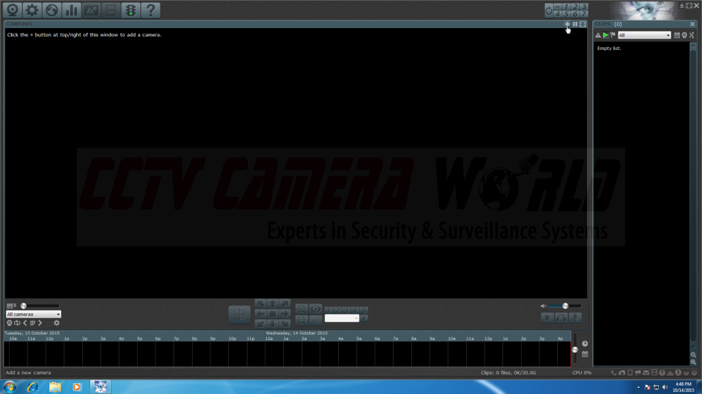 Begin adding a new camera