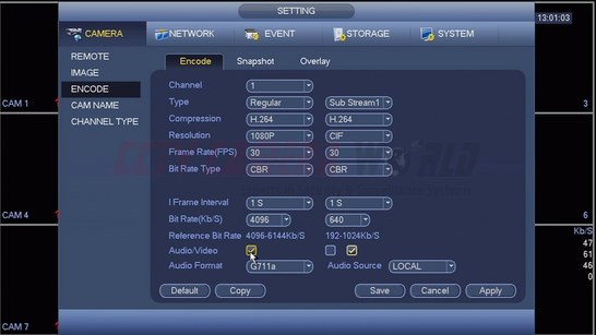 Click on Audio Video Checkbox