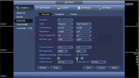 Click on 2nd Audio Video Checkbox