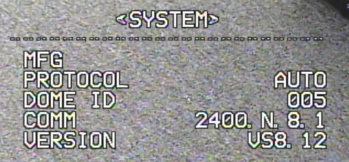 PTZ OSD display