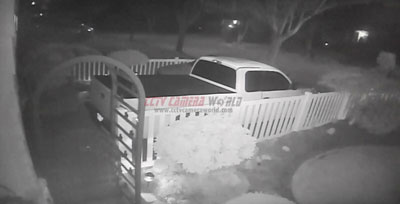 truck and bush causing ir reflection that reduces ir strength