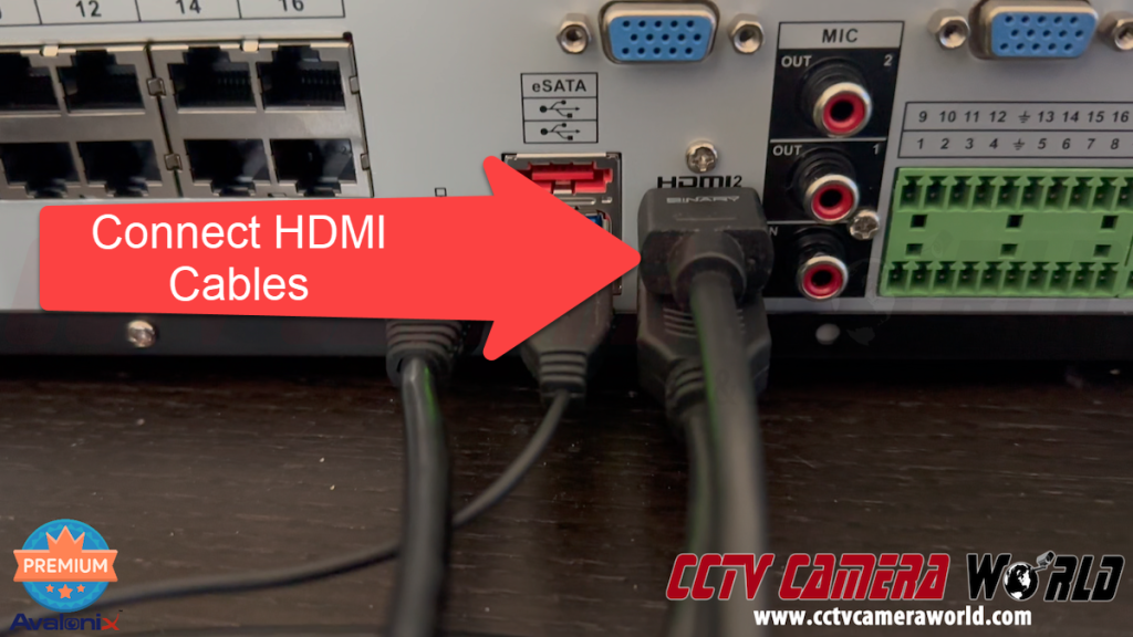connect your hdmi cables to your monitors