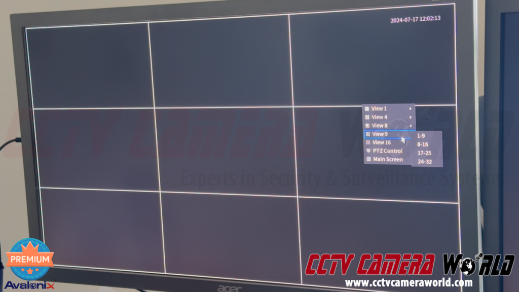 the sub screen has various viewing options like the main screen