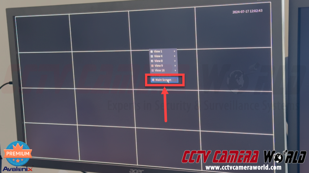 switch back to the main screen before finishing so you can make changes to settings