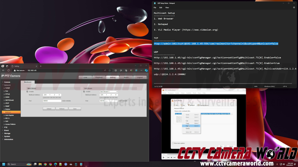 Paste the RTSP stream into VLC Media Player