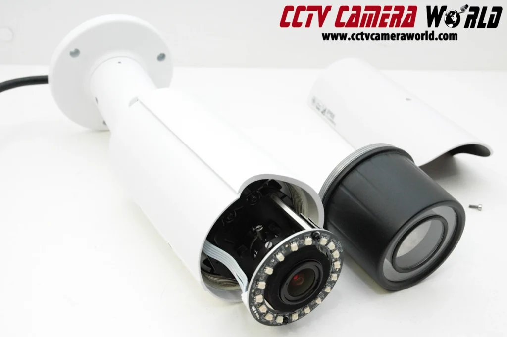 disassembled PoE IP Camera to showcase the internal parts