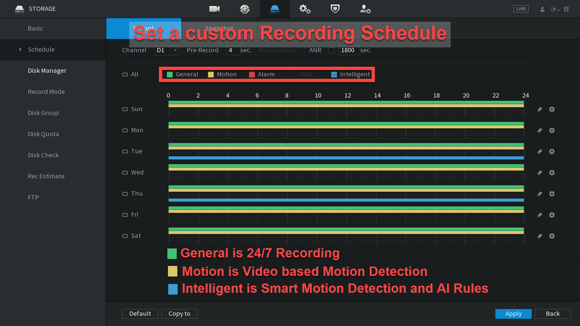Our systems allow for customization of storage and recording settings to maximize storage retention