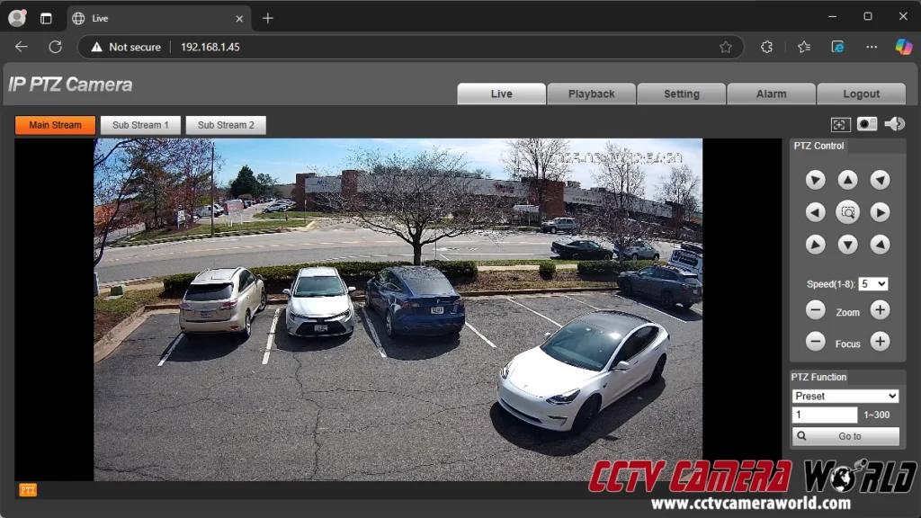 preview of the avalonix ip camera web interface