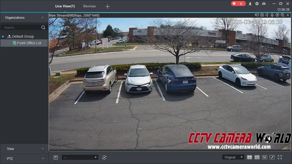 a preview of the liveview in the PC software