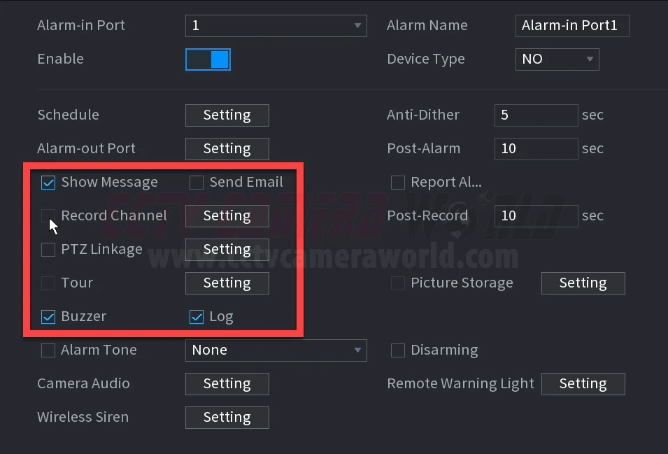 These basic triggers can assist with troubleshooting your alarm input to confirm it is working