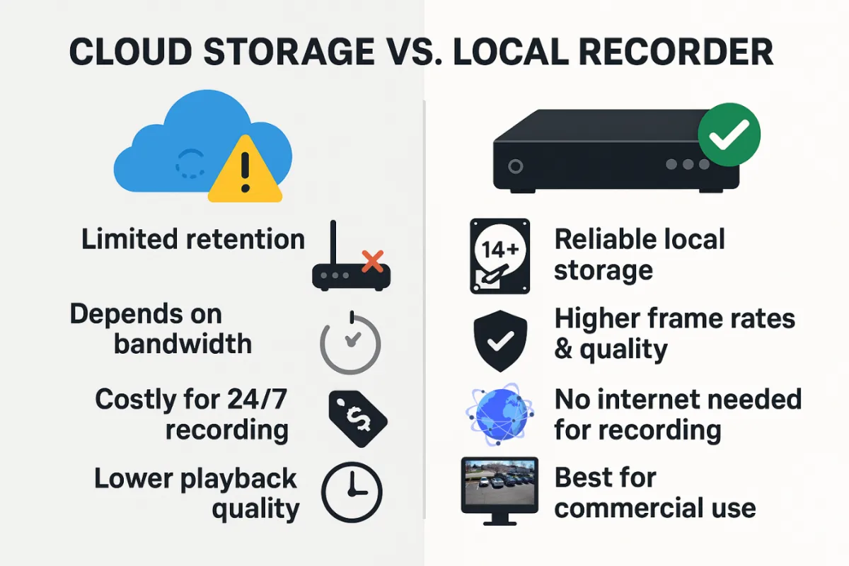 cloud storage versus local recorder